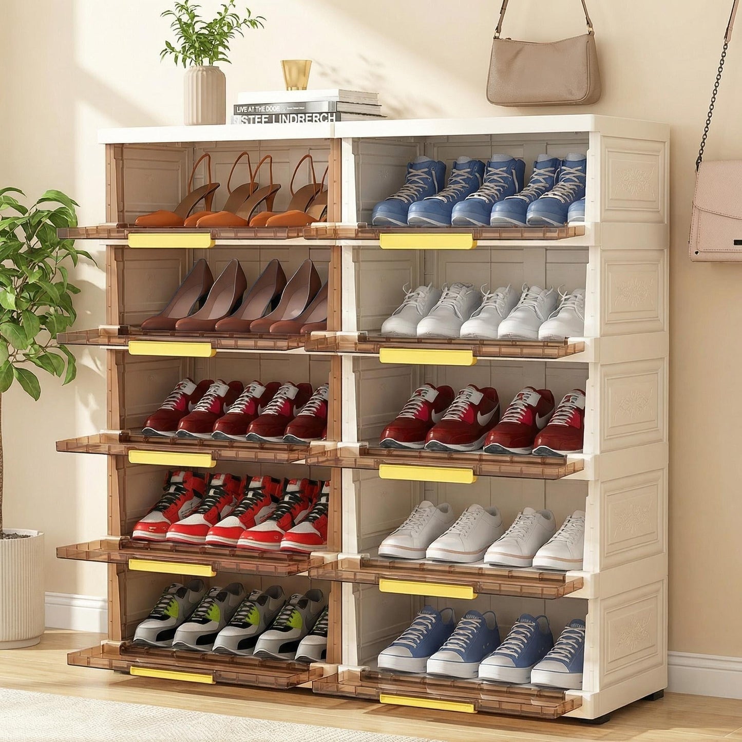 Multi-Tier Large Capacity Shoe & Boot Cabinet