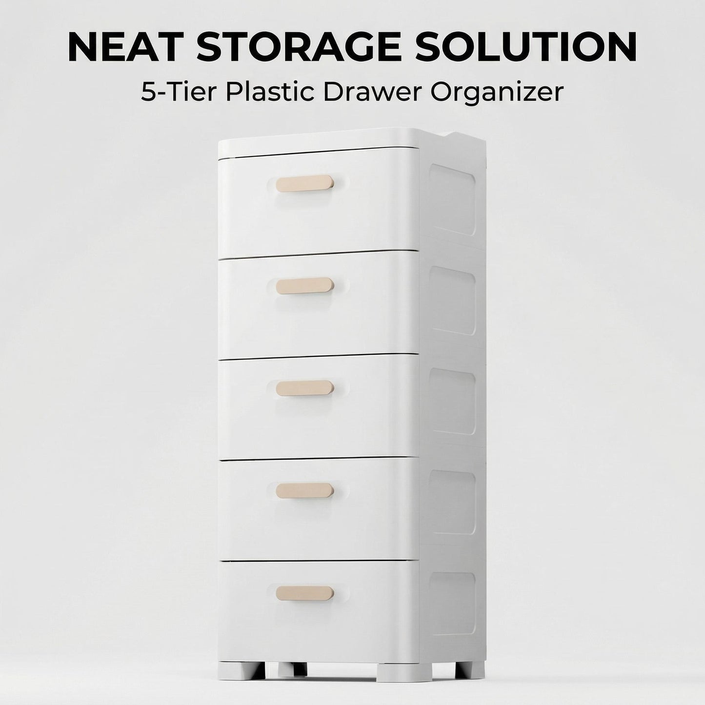 Multi-Tier Plastic Storage Drawer Unit