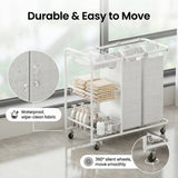Multifunctional Rolling Laundry Sorter with Multi-Compartments