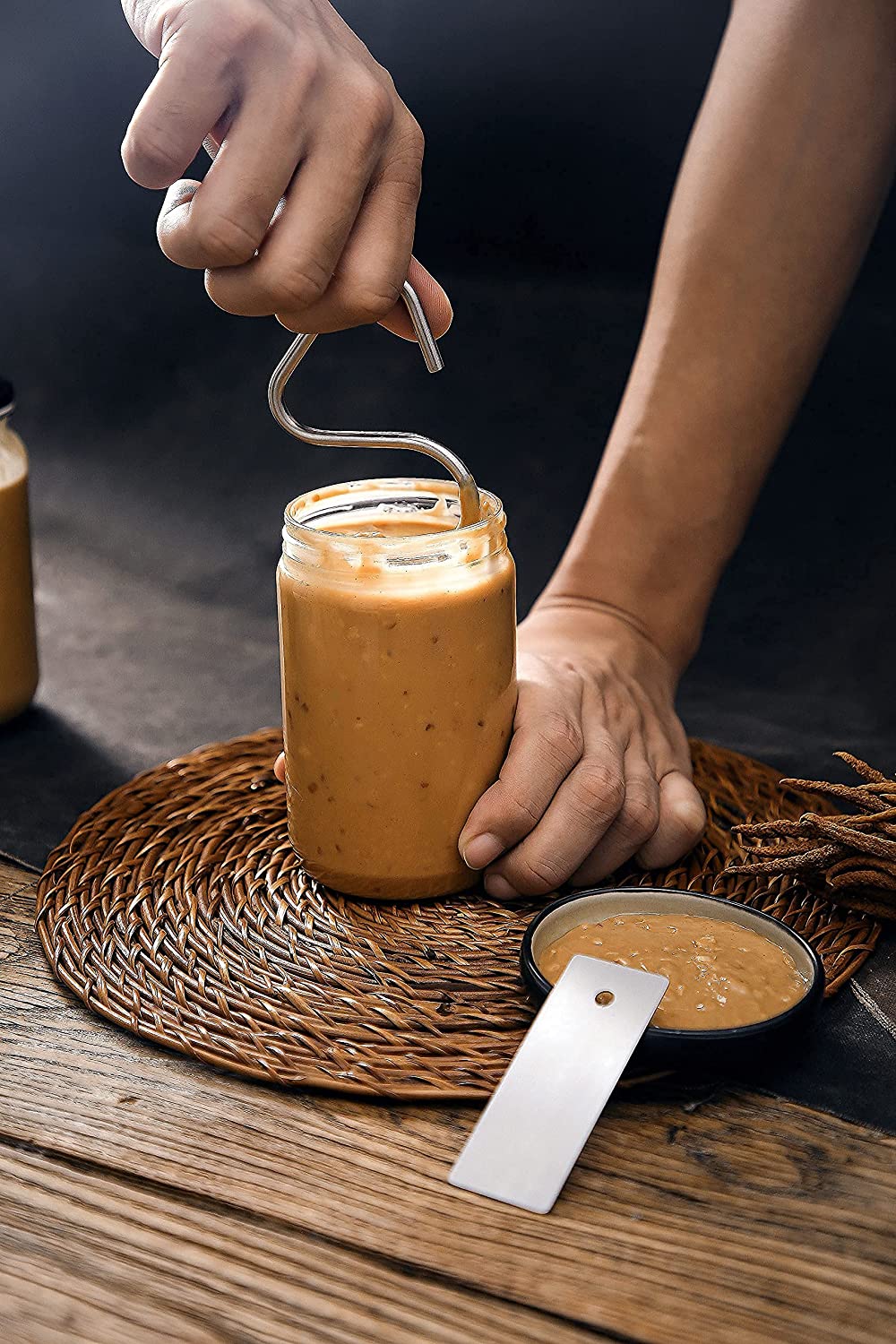 EZPB Natural Peanut Butter Stirrer - fits multiple size jars – EZPBstirrer